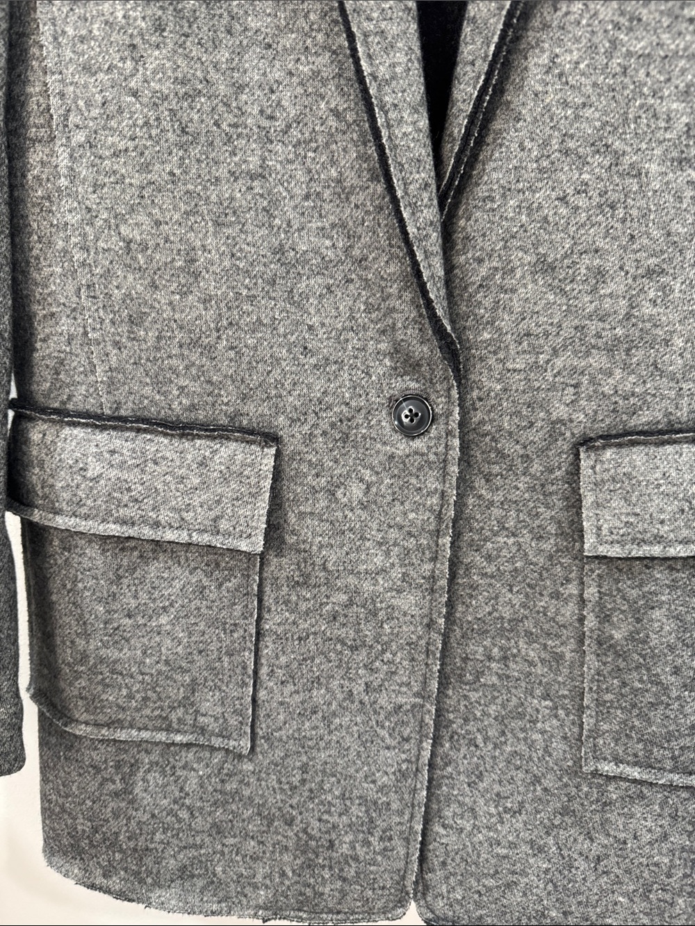 Banana Republic Women’s Gray Wool-Blend Single-Button polished Coat - Picture 3 of 6